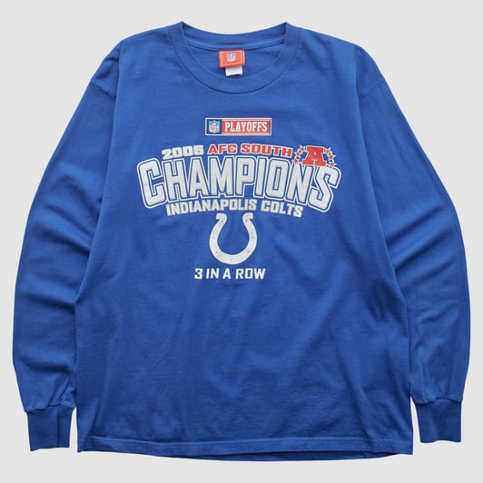 Indianapolis Colts NFL 2005 Long Sleeve T-shirt - Blue - S by Fanatics Real Vintage
