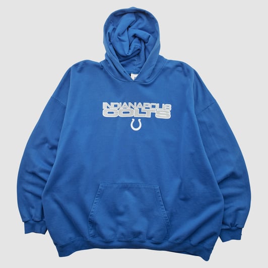Indianapolis Colts NFL 2010s Hooded Pullover Sweatshirt - Blue - 2XL by Fanatics Real Vintage