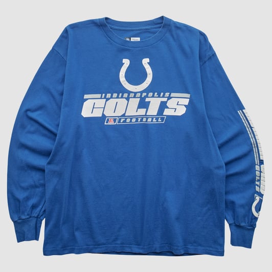 Indianapolis Colts NFL 2010s Long Sleeve T-shirt - Blue - M by Fanatics Real Vintage