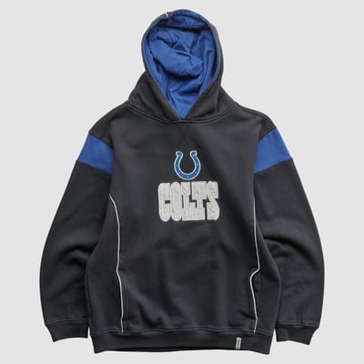 Indianapolis Colts Reebok 2000s Hooded Pullover Sweatshirt - Black - XXS by Fanatics Real Vintage
