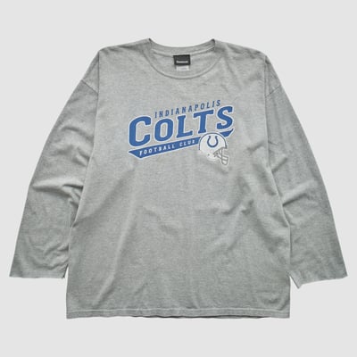 Indianapolis Colts Reebok 2000s Long Sleeve T-shirt - Heather Gray - 2XL by Fanatics Real Vintage