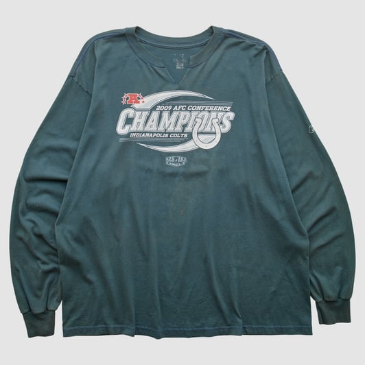 Indianapolis Colts Reebok 2009 Long Sleeve T-shirt - Teal - 2XL by Fanatics Real Vintage