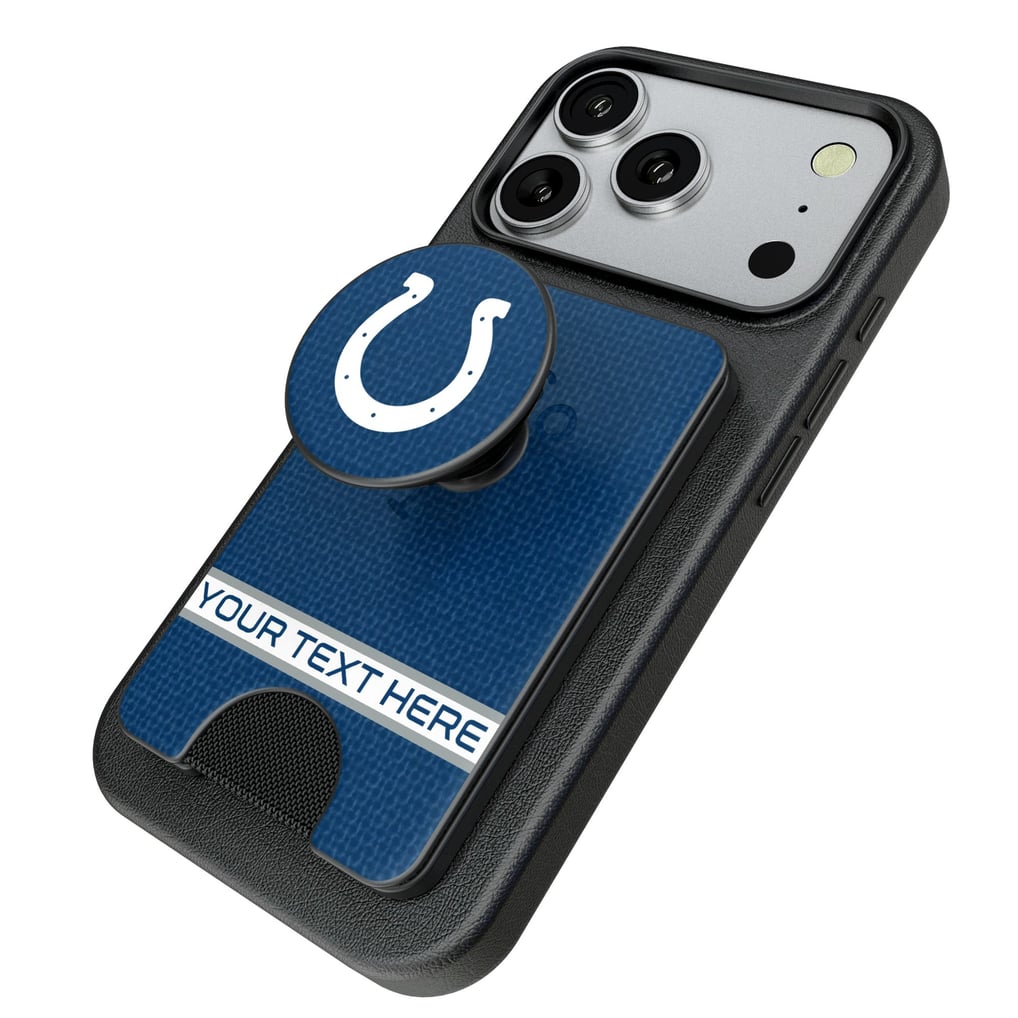 Indianapolis Colts Keyscaper Personalized Endzone Solid PopSockets Magnetic Wallet