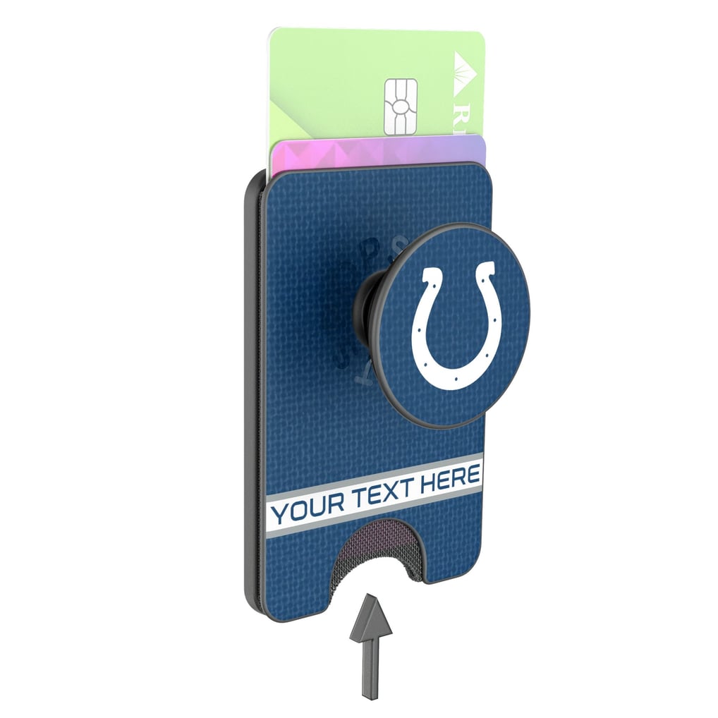 Indianapolis Colts Keyscaper Personalized Endzone Solid PopSockets Magnetic Wallet