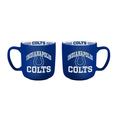 Indianapolis Colts Logo Brands Two-Piece 15oz. Stripe Mug Set
