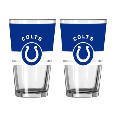 Indianapolis Colts Logo Brands Two-Piece 16oz. Horizon Pint Glass Set