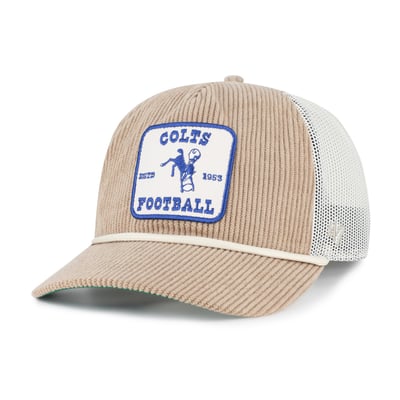 Indianapolis Colts '47 Throwback Cordlandia Hitch Adjustable Hat - Khaki