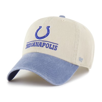 Indianapolis Colts '47 Logo Line Clean Up Adjustable Hat - Natural