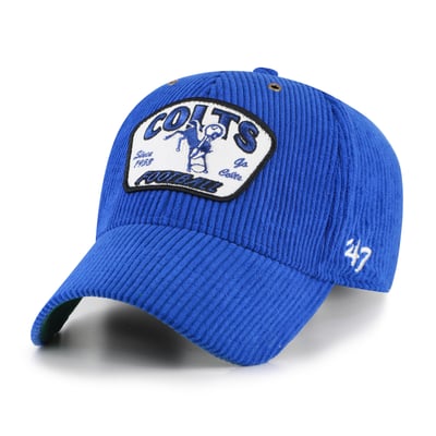 Indianapolis Colts '47 Throwback Accordia Corduroy MVP Adjustable Hat - Royal