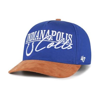 Indianapolis Colts '47 Scribe Line Hitch Adjustable Hat - Royal/Brown