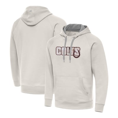 Indianapolis Colts Antigua Woodland Camo Victory Hoodie - Cream