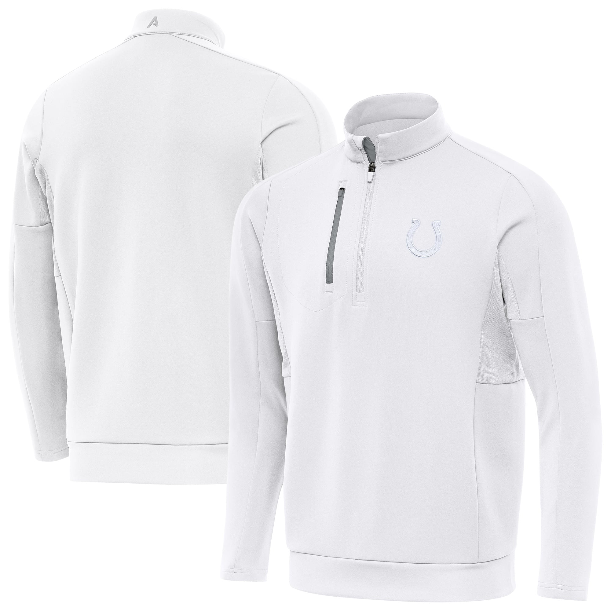 Men's Indianapolis Colts Antigua White Generation Quarter-Zip Jacket