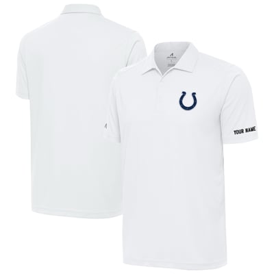 Indianapolis Colts Antigua  Personalized Tribute Polo - White