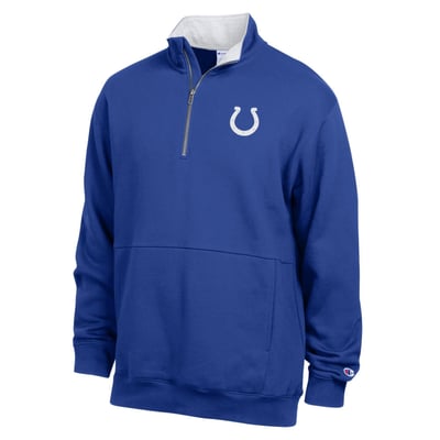 Indianapolis Colts Champion Fleece Quarter-Zip Pullover -  Royal/White