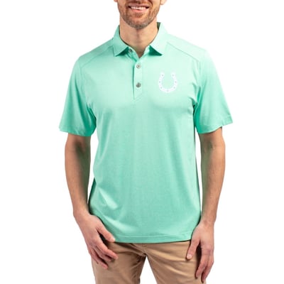 Indianapolis Colts Cutter & Buck Forge Eco Stretch Recycled Polo - Heather Mint