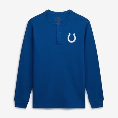  Indianapolis Colts Darius Rucker Collection by Fanatics Waffle-Knit Henley Long Sleeve T-Shirt - Royal
