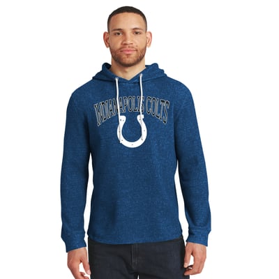 Indianapolis Colts Darius Rucker Collection by Fanatics Waffle Knit Hooded Tri-Blend Long Sleeve T-Shirt - Royal