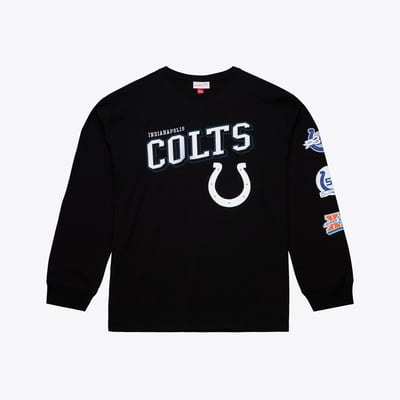  Indianapolis Colts Mitchell & Ness Big & Tall Training Camp Long Sleeve T-Shirt - Black