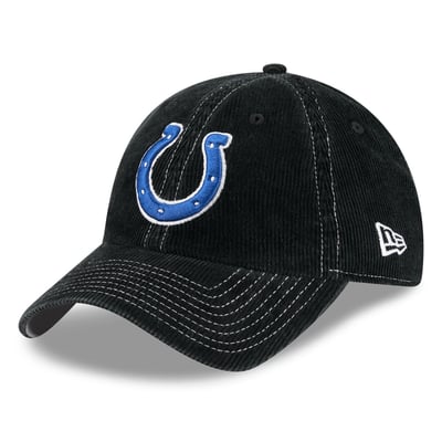 Indianapolis Colts New Era Corduroy Casual Classic Adjustable Hat - Black