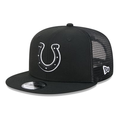 Indianapolis Colts New Era 9FIFTY Snapback Trucker Hat - Black/White
