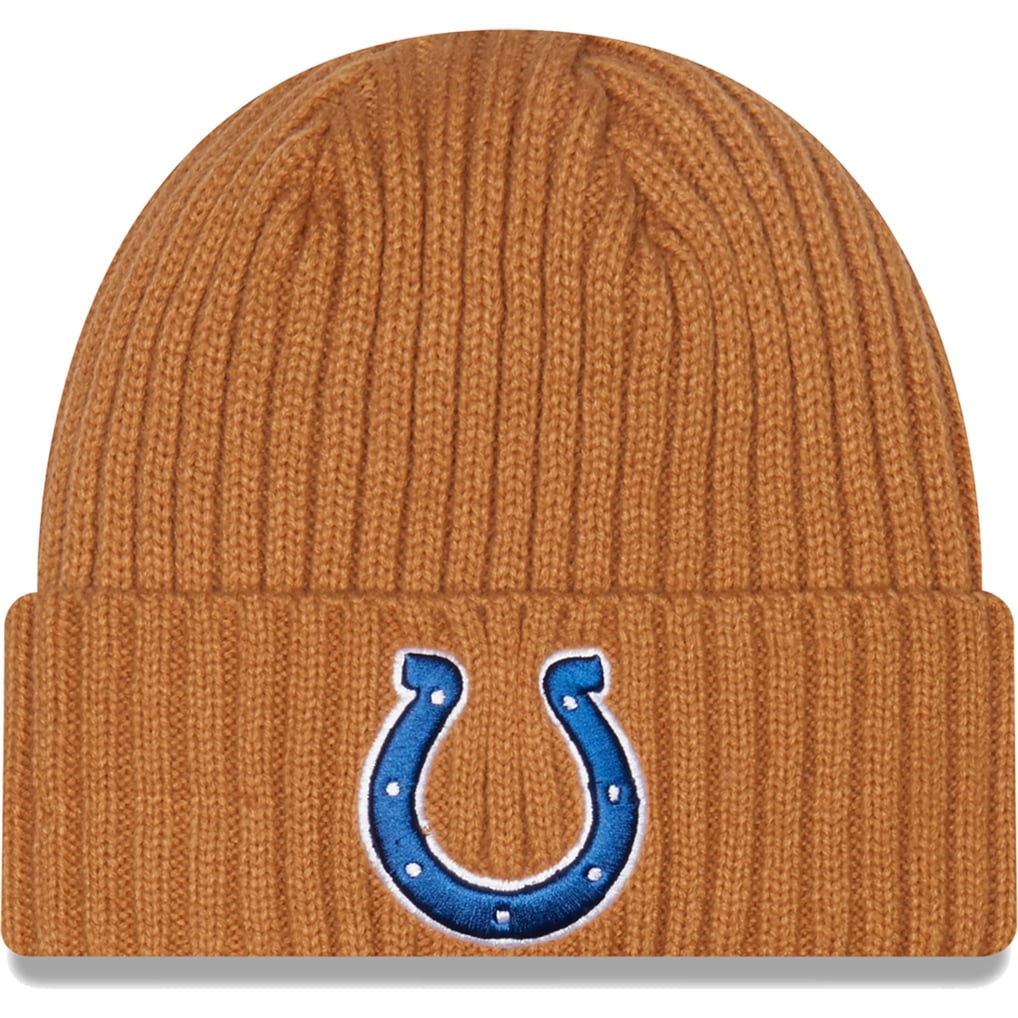 Indianapolis Colts New Era Core Classic Cuffed Knit Hat - Brown