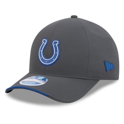 Indianapolis Colts New Era 2026 Sideline Cold Weather  9FORTY M-Crown Adjustable Hat - Charcoal