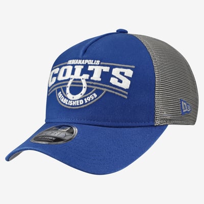 Indianapolis Colts New Era A-Frame 9FORTY Adjustable Hat - Royal
