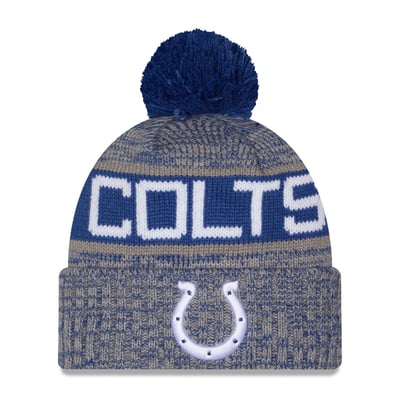 Indianapolis Colts New Era Marled Cuffed Knit Hat with Pom - Royal