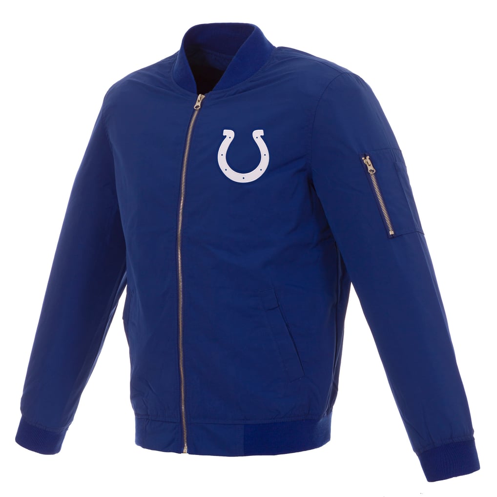 Indianapolis Colts NFL Pro Line by JH Design Full-Zip Bomber Lightweight Jacket - Royal