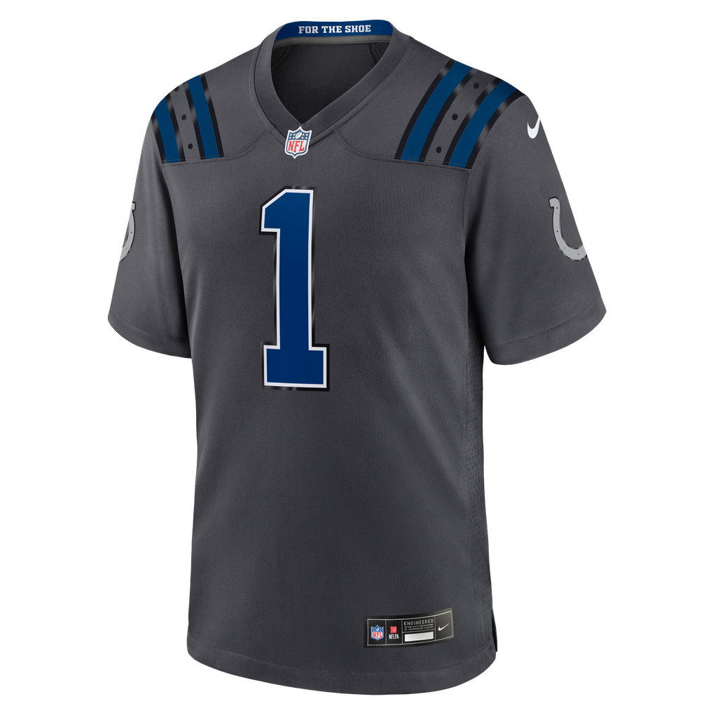 Men's Indianapolis Colts Ahmad Sauce Gardner Nike Anthracite 2026 ...