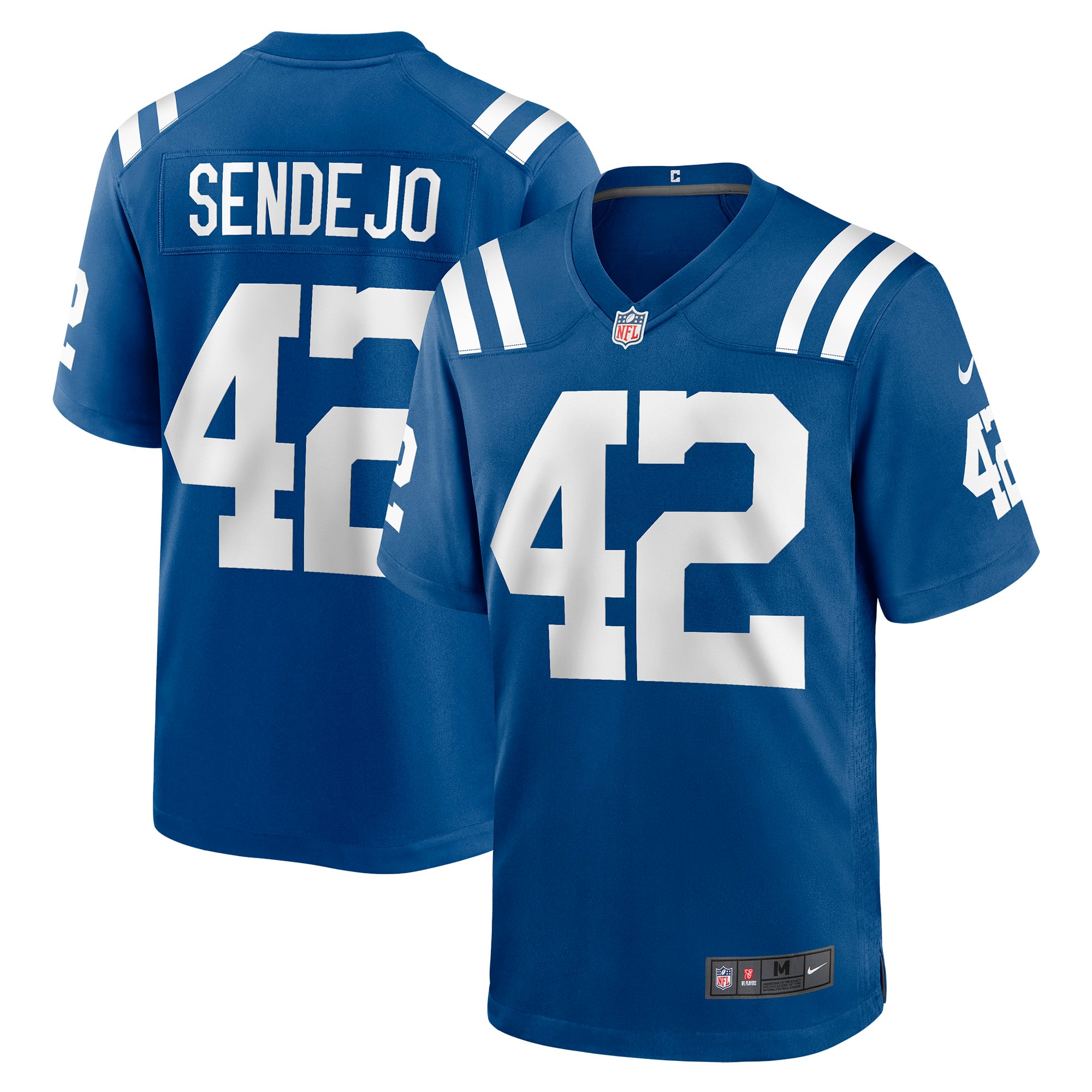 Men's Nike Andrew Sendejo Royal Indianapolis Colts Game Jersey