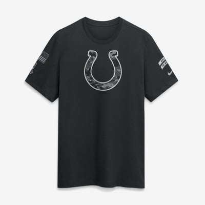  Indianapolis Colts Nike 2026 Salute to Service Slub T-Shirt - Black