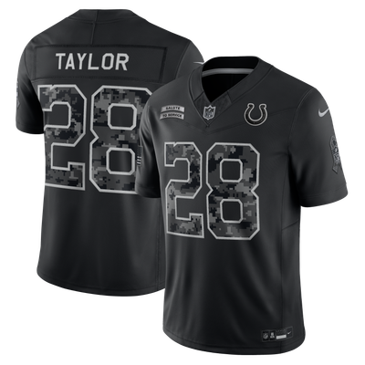 Jonathan Taylor Indianapolis Colts Nike 2026 Salute to Service Stitched Limited Jersey - Black