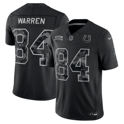 Tyler Warren Indianapolis Colts Nike 2026 Salute to Service Stitched Limited Jersey - Black