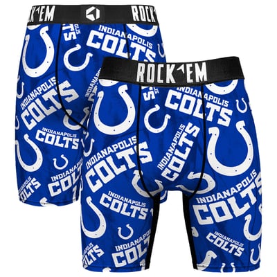  Indianapolis Colts Rock Em Logo Boxer Briefs - Blue