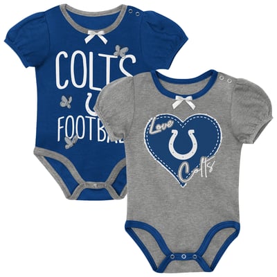 Indianapolis Colts Outerstuff Newborn & Infant Star Power Two-Piece Bodysuit Set - Royal/Gray