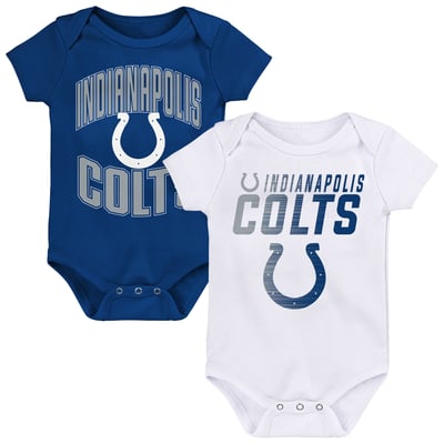 Indianapolis Colts Outerstuff Newborn & Infant Snuggle Blitz 2-Pack Bodysuit Set - Royal/White