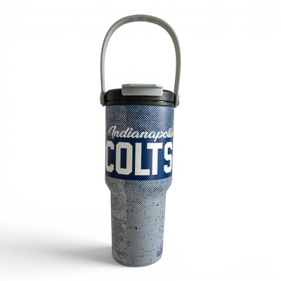 Indianapolis Colts Pegasus 24oz. Speckled Gradient Stainless Steel Dual Top Water Bottle