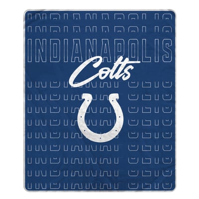 Indianapolis Colts Pegasus Echo Script Fade 50" x 60" Ultra Soft Throw Blanket