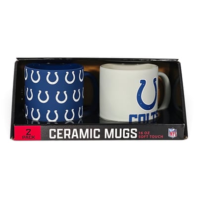Indianapolis Colts Pegasus Two-Piece 16oz. Home & Away Soft Touch Ceramic Mug Set