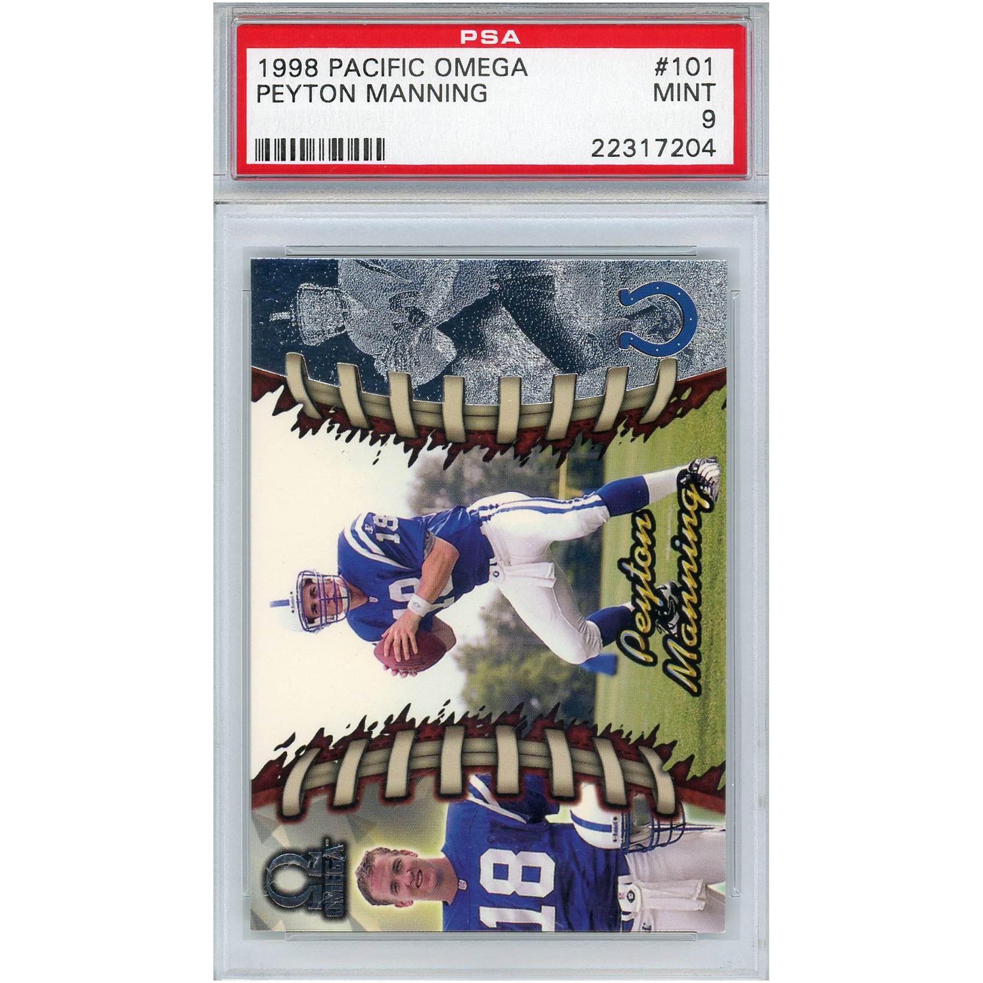 Peyton Manning Indianapolis Colts 1998 Pacific Omega Rookie #101