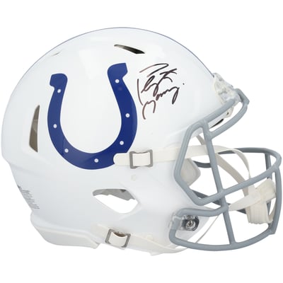 Peyton Manning Indianapolis Colts Autographed Fanatics Authentic Riddell 2004-2019 Throwback Speed Authentic Helmet 