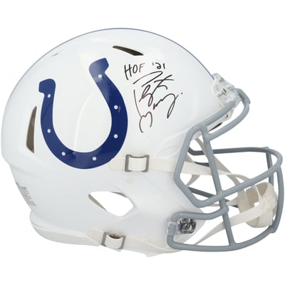 Peyton Manning Indianapolis Colts Autographed Fanatics Authentic Riddell 2004-2019 Throwback Speed Authentic Helmet with "HOF 21" Inscription 