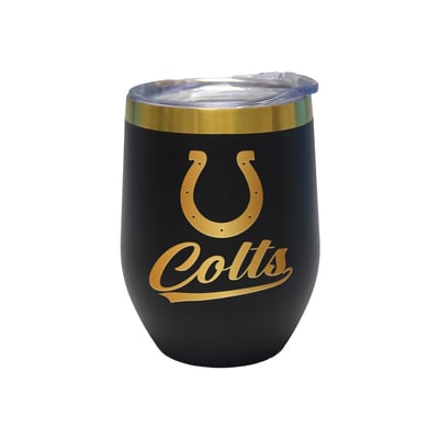 Indianapolis Colts The Memory Company 12oz. Stainless Steel Gold Lettering Stemless Wine Tumbler