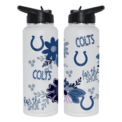 Indianapolis Colts The Memory Company 34oz. Flowers Stainless Steel Quencher Bottle
