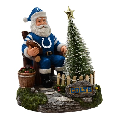 Indianapolis Colts The Memory Company Santa Figurine with LED Tree