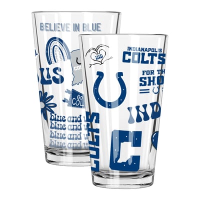 Indianapolis Colts The Memory Company Two-Piece 16oz. Loco Pint Glass Set