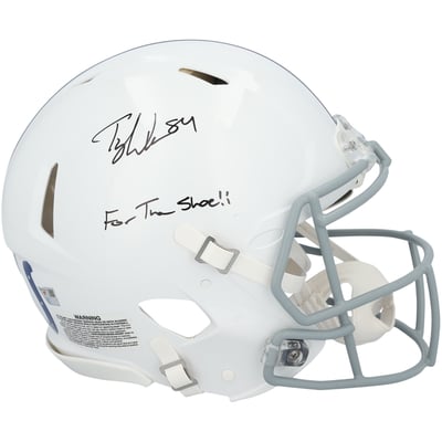 Tyler Warren Indianapolis Colts Autographed Fanatics Authentic Riddell 2021 Throwback Speed Authentic Helmet with "For The Shoe" Inscription