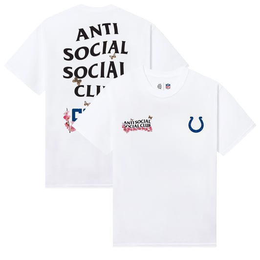 Indianapolis Colts AntiSocialSocialClub x NFL Unisex Blossom T-Shirt - White