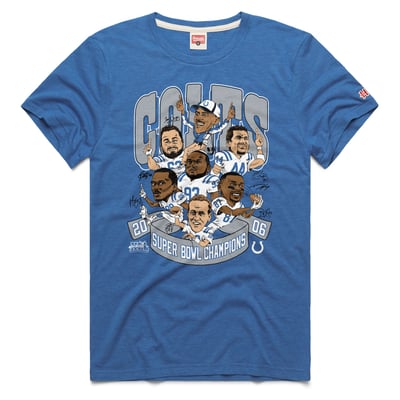 Indianapolis Colts Homage Unisex Super Bowl XLI Tri-Blend T-Shirt - Royal